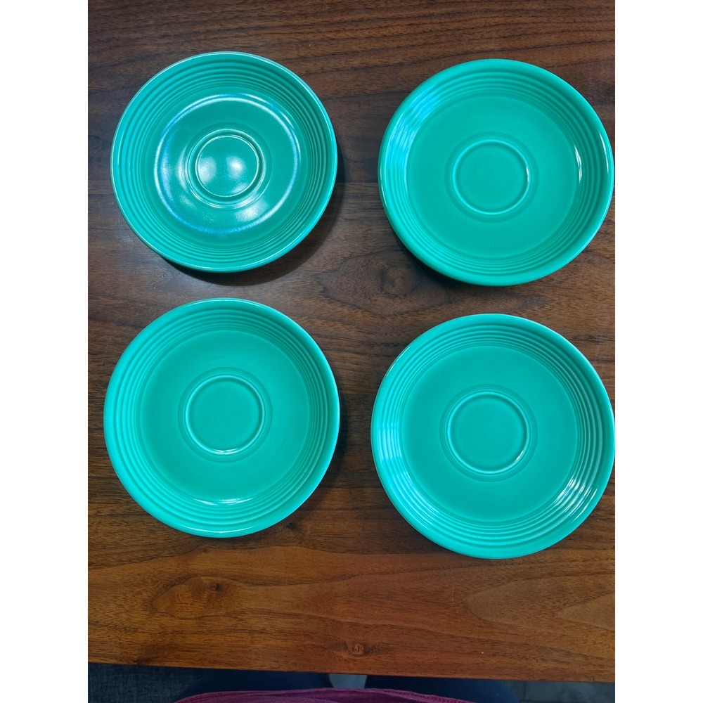 Fiesta Sea Mist Green 6"‎ Saucers Set of 4 Vintage Mid Century Modern